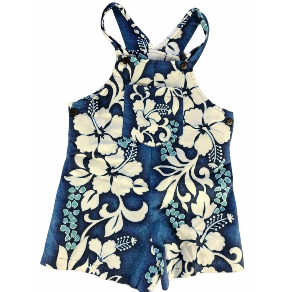 Kid's Children's Hawaiian Print Overalls.  Island
